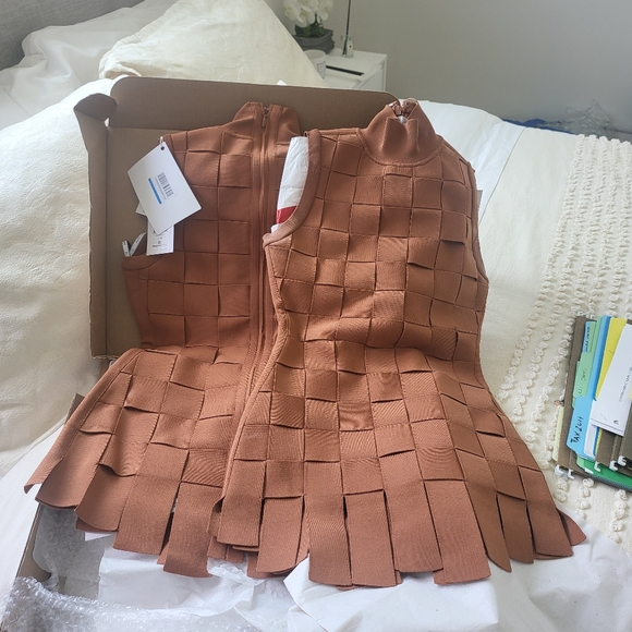 NWT RARE BANDAGE WEAVE TANK TOP Runway Revolve Camila Coelho like Valentino - Picture 13 of 16